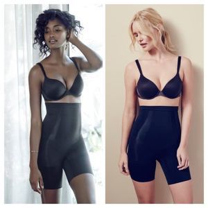 Spanx Oncore High Waist Mid Thigh Shaper size Small in Black.